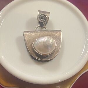 Sterling Silver Genuine Pearl Pendant #7771